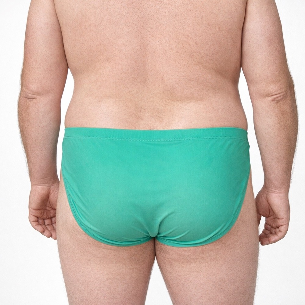 Andrew Christian XL (35-38) Green Almost Naked Swim Brief O-Ring 70137 NWT - Picture 2 of 10